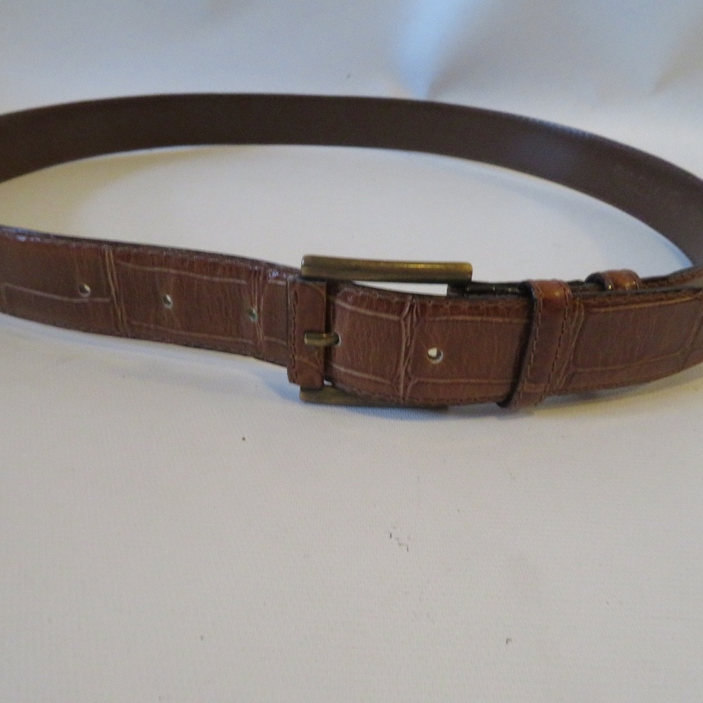 CLAUDIO ORCIANI BROWN LEATHER BELT XL*